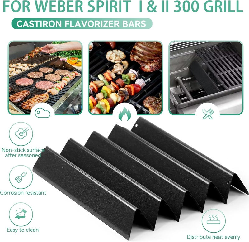 COGRICHBF Spirit E-310 Grill Parts 69787 Burners & 7636 Flavorizer Bars for Weber Spirit and Spirit II 300 E310 S-310 E-320 S-320 E-330 S-330 with Front Mounted, Replacement Parts for Spirit 2 GS4 - Image 4